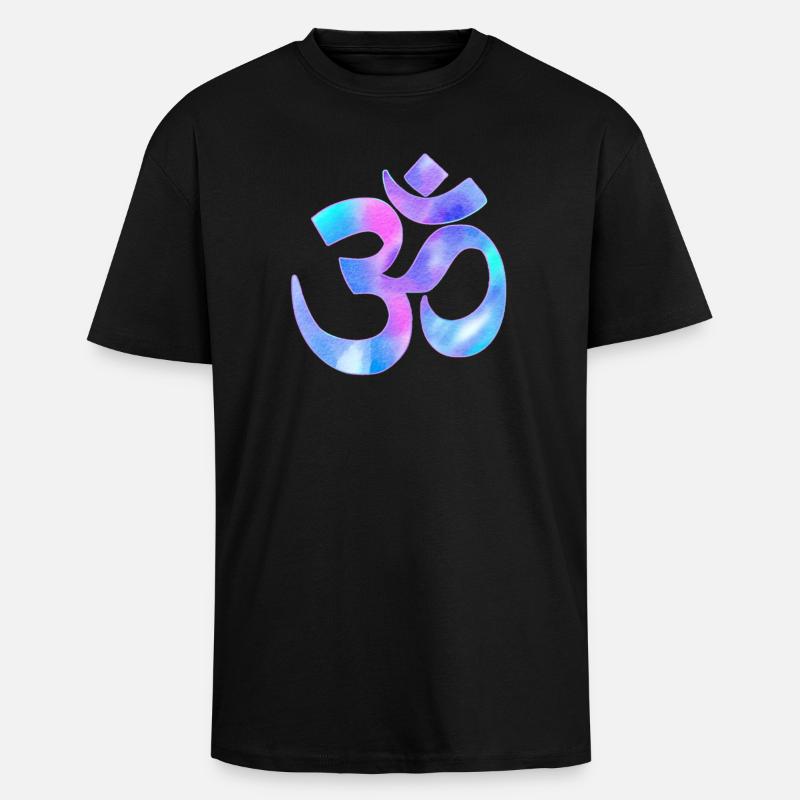 Om - Oversized Heavyweight Unisex T-Shirt - Schwarz
