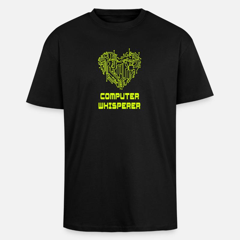 Computer Flüsterer - Oversized Heavyweight Unisex T-Shirt - Schwarz