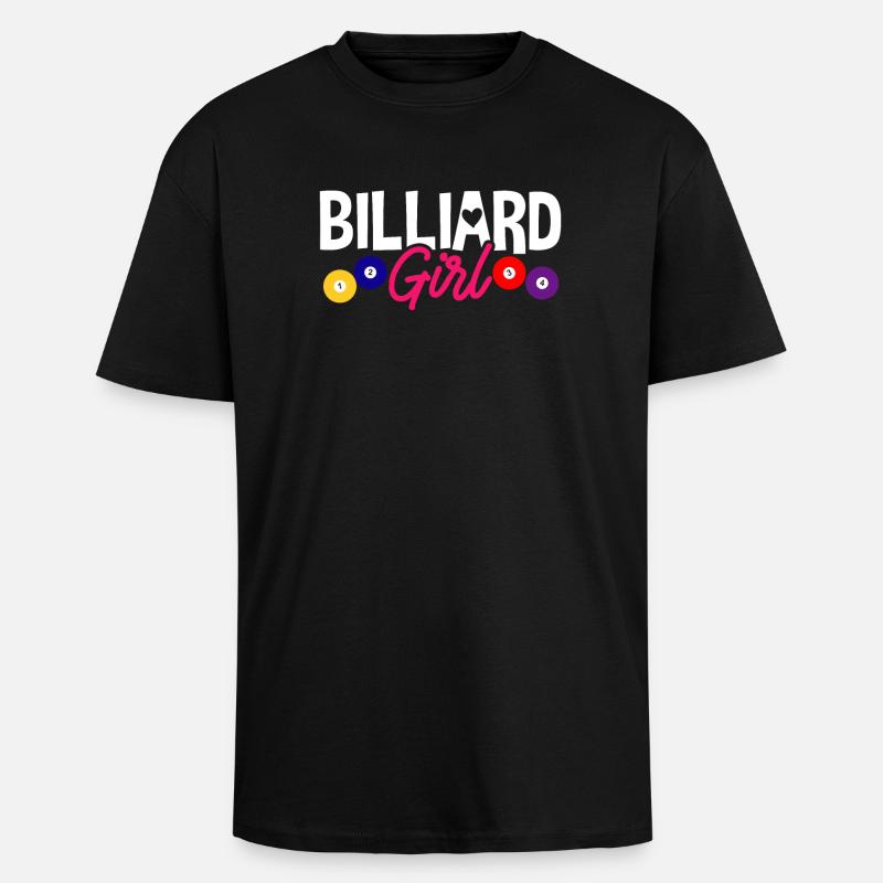 Billard Billard Pool - Oversized Heavyweight Unisex T-Shirt - Schwarz
