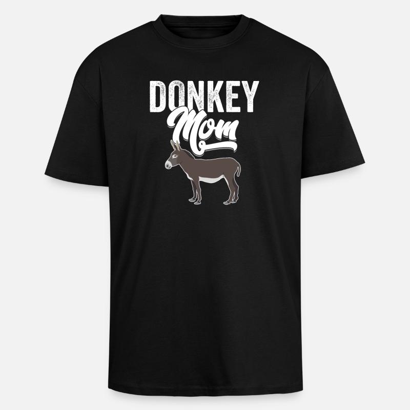 Esel - Esel Mama - Oversized Heavyweight Unisex T-Shirt - Schwarz