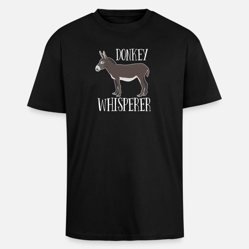 Esel - Eselflüsterer - Oversized Heavyweight Unisex T-Shirt - Schwarz