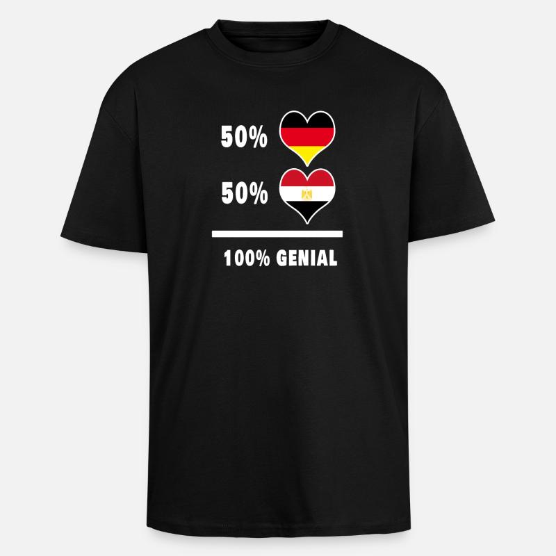 Germany and Egypt Awesome / Gift - Unisex Oversized Heavyweight T-shirt - black