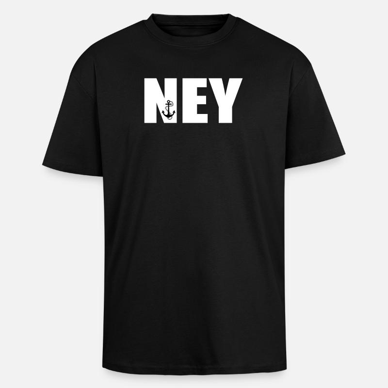 NEY Anker - Oversized Heavyweight Unisex T-Shirt - Schwarz