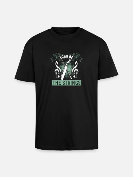 Violine - Lord of the strings - Oversized Heavyweight Unisex T-Shirt - Schwarz