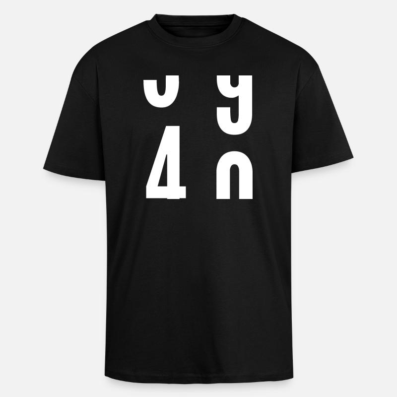 40 ans - T-shirt unisexe oversize épais - noir
