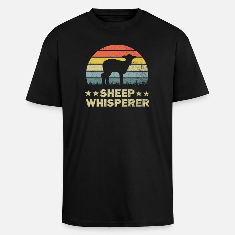 Schaf Schafe - Oversized Heavyweight Unisex T-Shirt - Schwarz