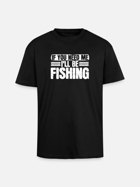 Pêcheur à la pêche - T-shirt unisexe oversize épais - noir