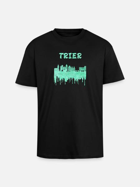 Trier Syline Design / Geschenkidee - Oversized Heavyweight Unisex T-Shirt - Schwarz