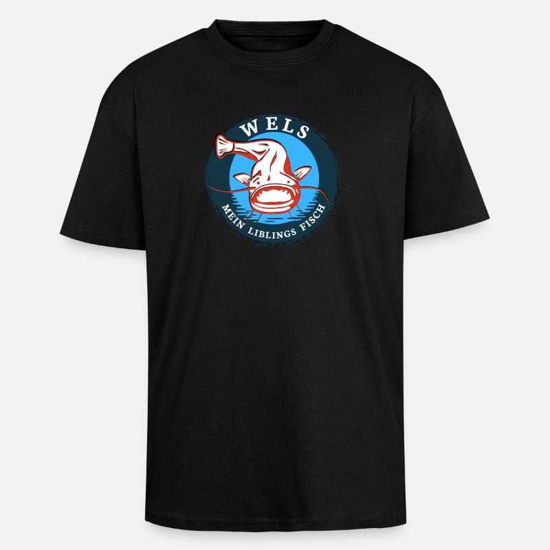 Pêche Poisson-chat mon poisson préféré - T-shirt unisexe oversize épais - noir