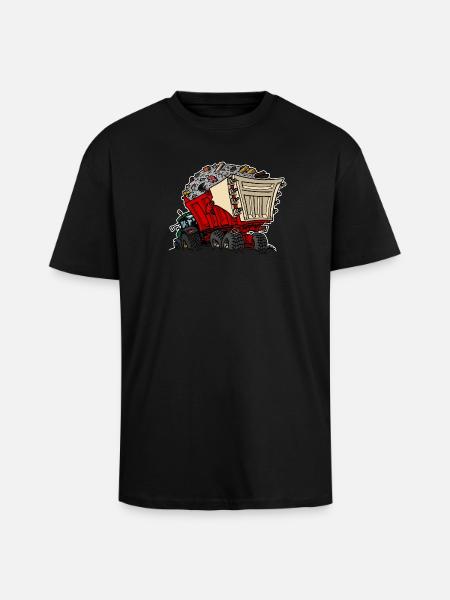 0956 cart RUIN - Unisex Oversized Heavyweight T-shirt - black