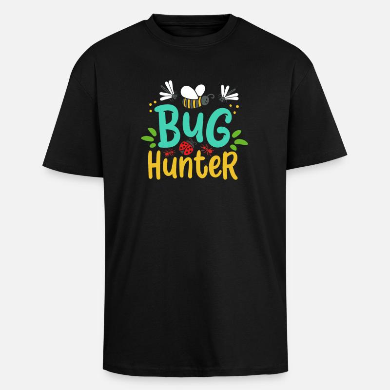 Entomologiste attrapeur d’insectes coccinelles - T-shirt unisexe oversize épais - noir