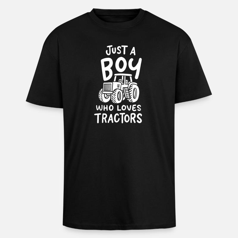 Traktoren Traktor - Oversized Heavyweight Unisex T-Shirt - Schwarz