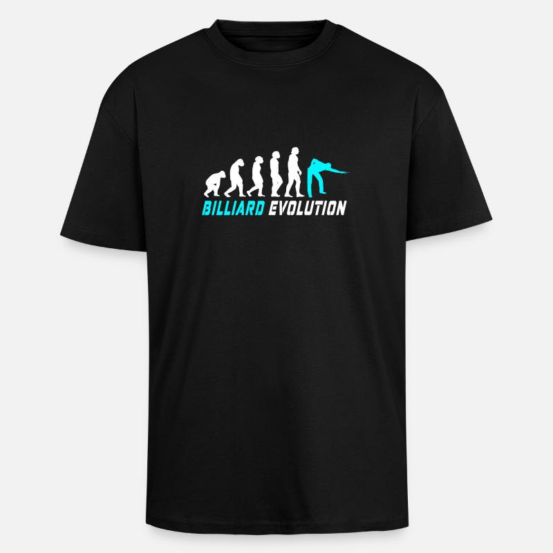 Billard Evolution Design / Geschenkidee - Oversized Heavyweight Unisex T-Shirt - Schwarz