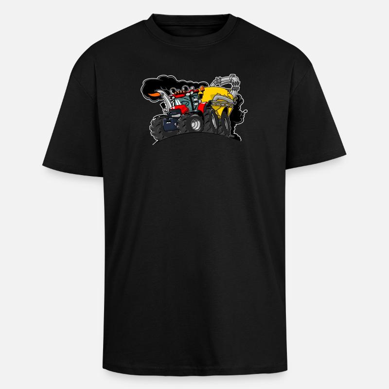 0961 Chariot de caisse - T-shirt unisexe oversize épais - noir