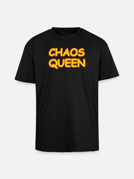 CHAOS QUEEN - Unisex Oversized Heavyweight T-shirt - black