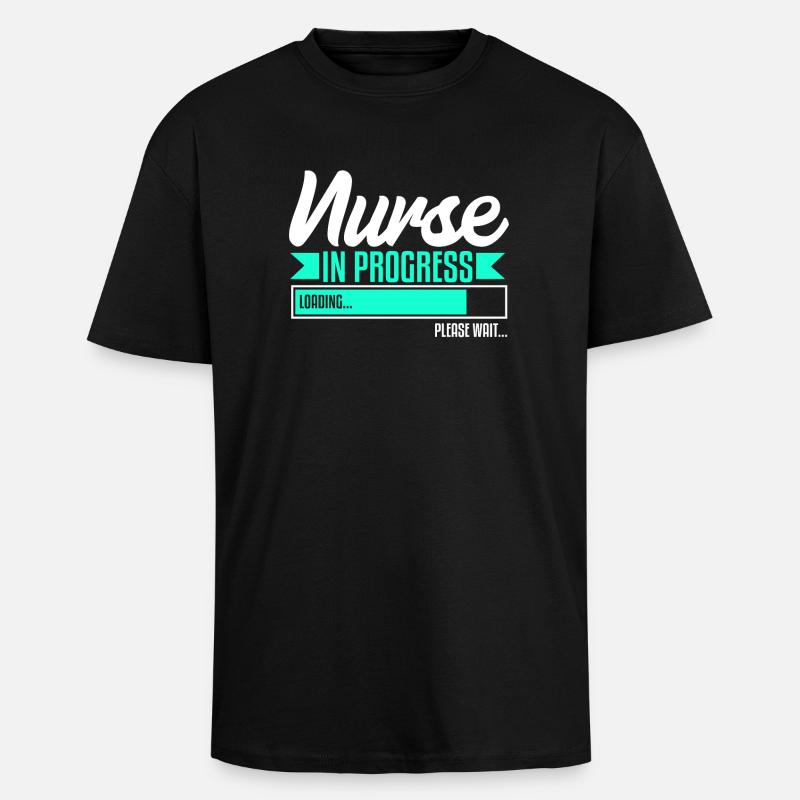 Nursing Student Nursing School - Unisex Oversized Heavyweight T-shirt - black