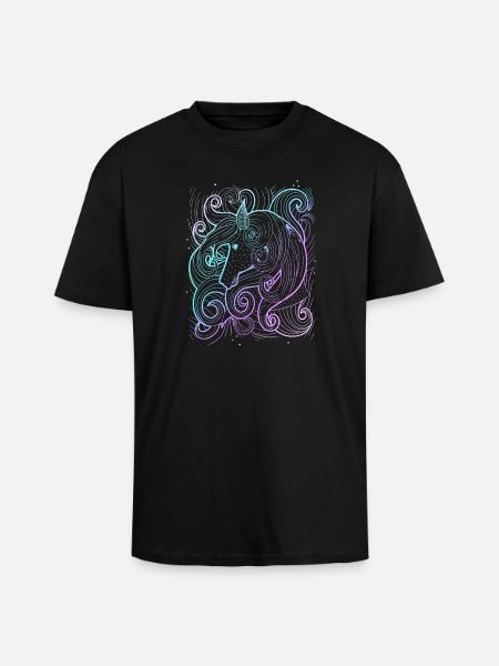 horse - Unisex Oversized Heavyweight T-shirt - black