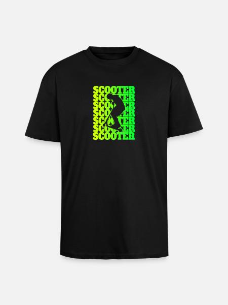 Scooter Sport Design / Gift Idea - Unisex Oversized Heavyweight T-shirt - black