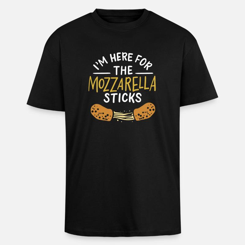 Mozzarella Sticks Cheese Sticks - Unisex Oversized Heavyweight T-shirt - black