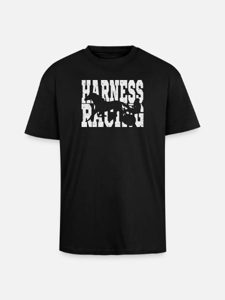 Trotter Trotting Race Design - Unisex Oversized Heavyweight T-shirt - black