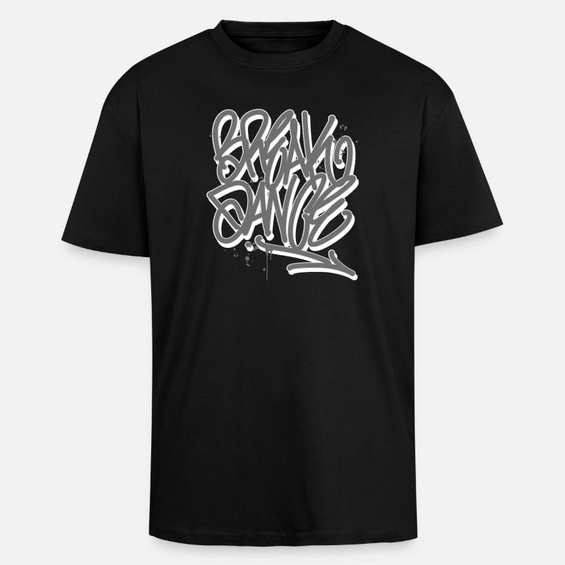 Breakdance Graffiti - Unisex Oversized Heavyweight T-shirt - black