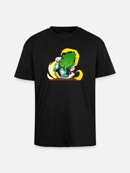Smoke weed, not cigarettes - Unisex Oversized Heavyweight T-shirt - black