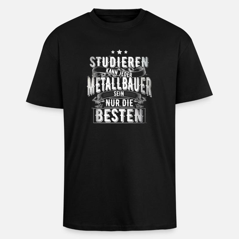 Metallbauer - Oversized Heavyweight Unisex T-Shirt - Schwarz