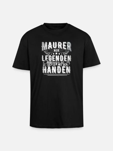 Maurer - Oversized Heavyweight Unisex T-Shirt - Schwarz