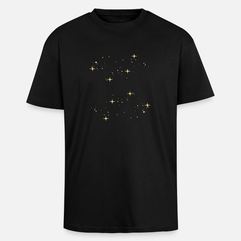 Étoiles étoiles étoiles étoiles - T-shirt unisexe oversize épais - noir