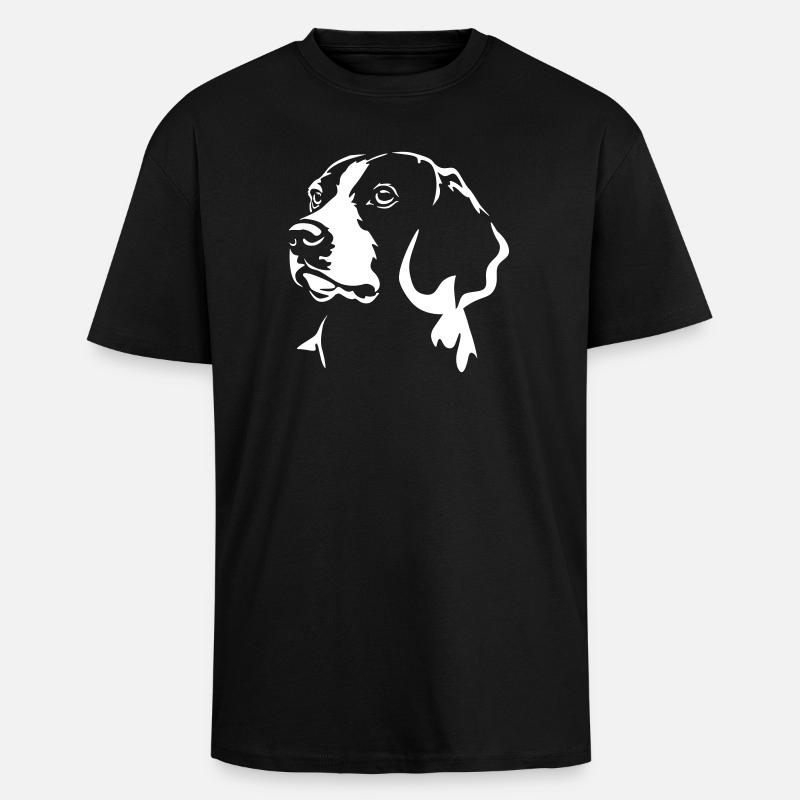 Beagle head "Black Edition" - Unisex Oversized Heavyweight T-shirt - black