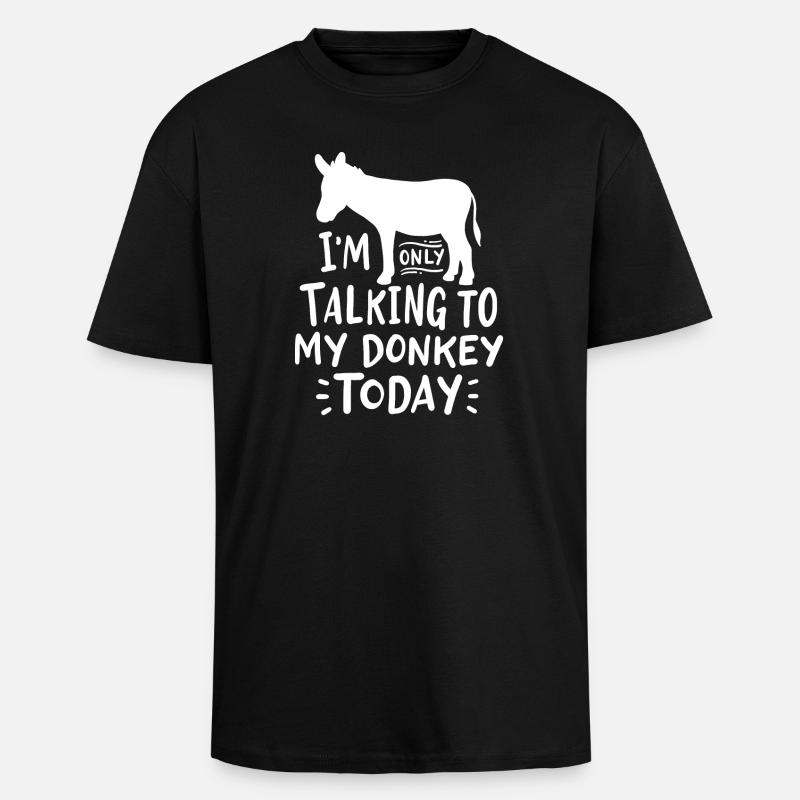 Esel - Oversized Heavyweight Unisex T-Shirt - Schwarz