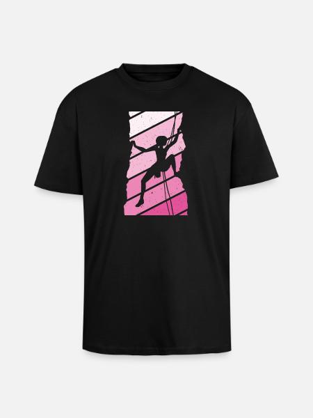 Climber Climbing - Unisex Oversized Heavyweight T-shirt - black