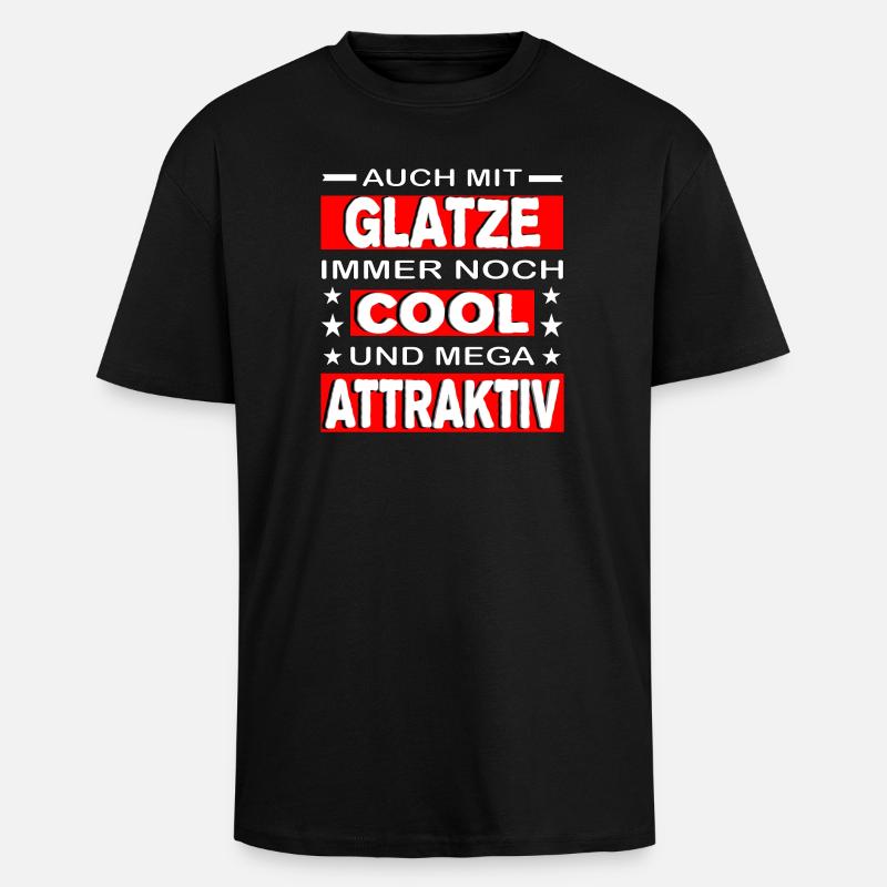 Glatze - Oversized Heavyweight Unisex T-Shirt - Schwarz