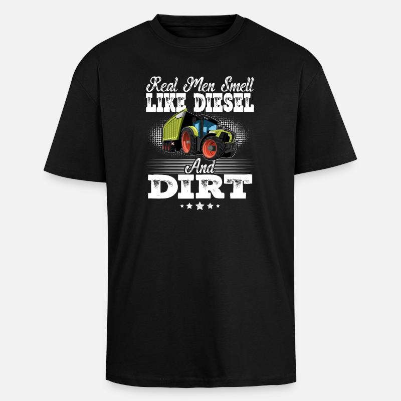 Traktor Lustiger Spruch - Oversized Heavyweight Unisex T-Shirt - Schwarz