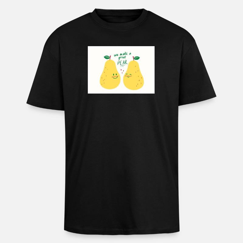 BIRNE - Oversized Heavyweight Unisex T-Shirt - Schwarz