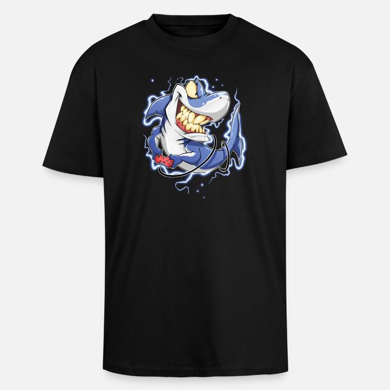 Hai - Oversized Heavyweight Unisex T-Shirt - Schwarz