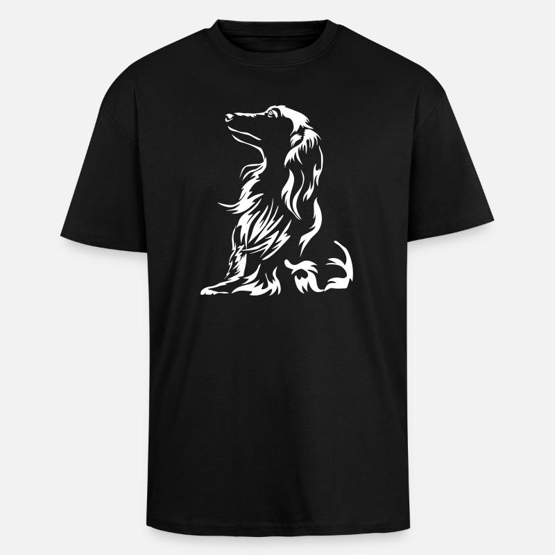 Dackel "Black Edition" - Oversized Heavyweight Unisex T-Shirt - Schwarz