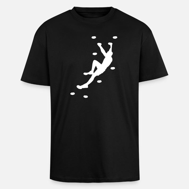 Escalade, bloc, escalade - T-shirt unisexe oversize épais - noir