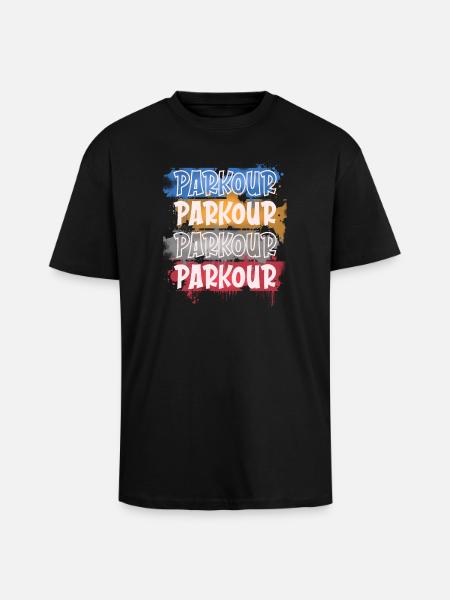 Parkour - Unisex Oversized Heavyweight T-shirt - black
