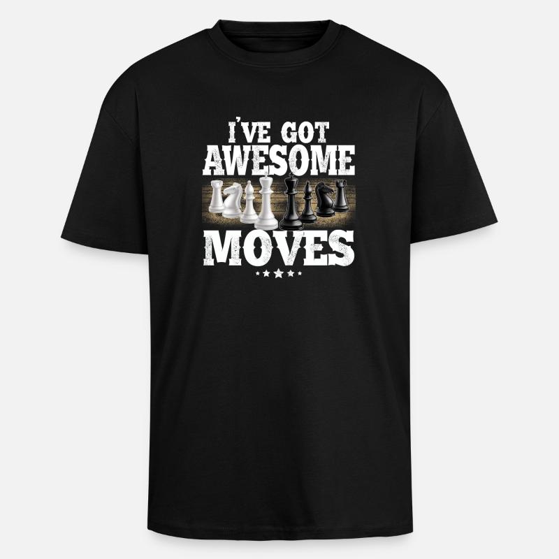 Schach - Oversized Heavyweight Unisex T-Shirt - Schwarz