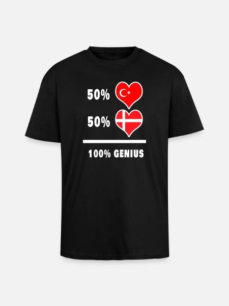 Denmark and Turkey awesome / gift - Unisex Oversized Heavyweight T-shirt - black