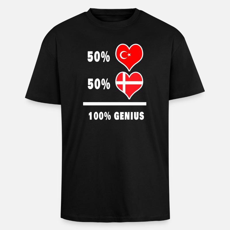 Denmark and Turkey awesome / gift - Unisex Oversized Heavyweight T-shirt - black