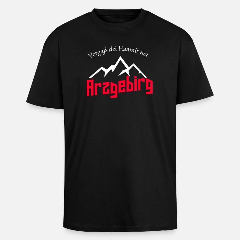 Vergaß dei Haamit net - Oversized Heavyweight Unisex T-Shirt - Schwarz