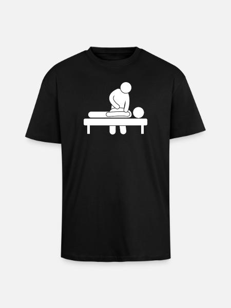 Physiothérapeute kinésithérape - T-shirt unisexe oversize épais - noir