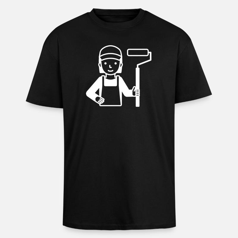 Painter Painter Painter - Unisex Oversized Heavyweight T-shirt - black