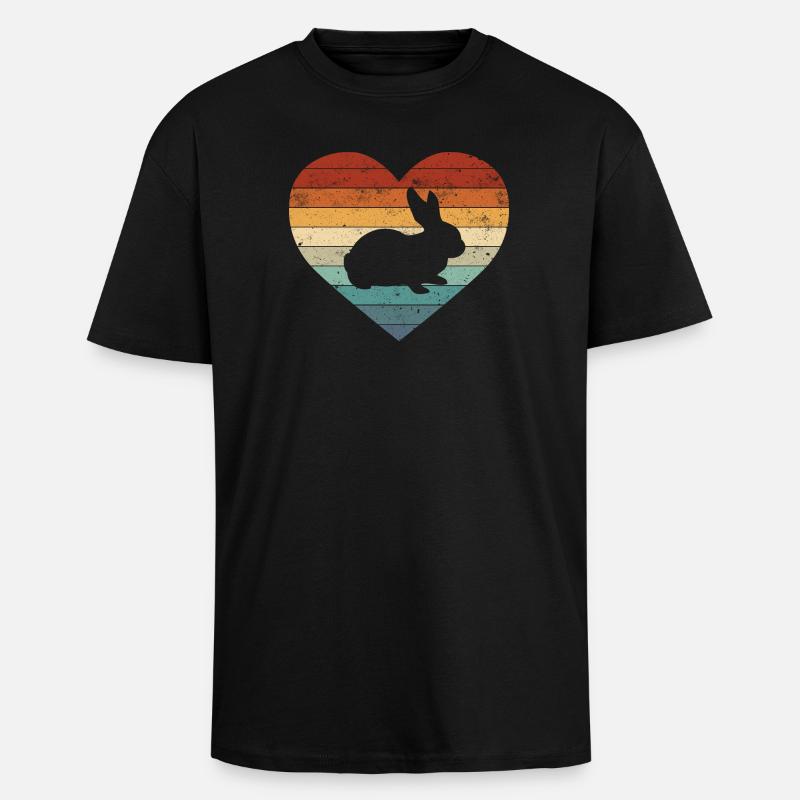 Lapin lapin - T-shirt unisexe oversize épais - noir
