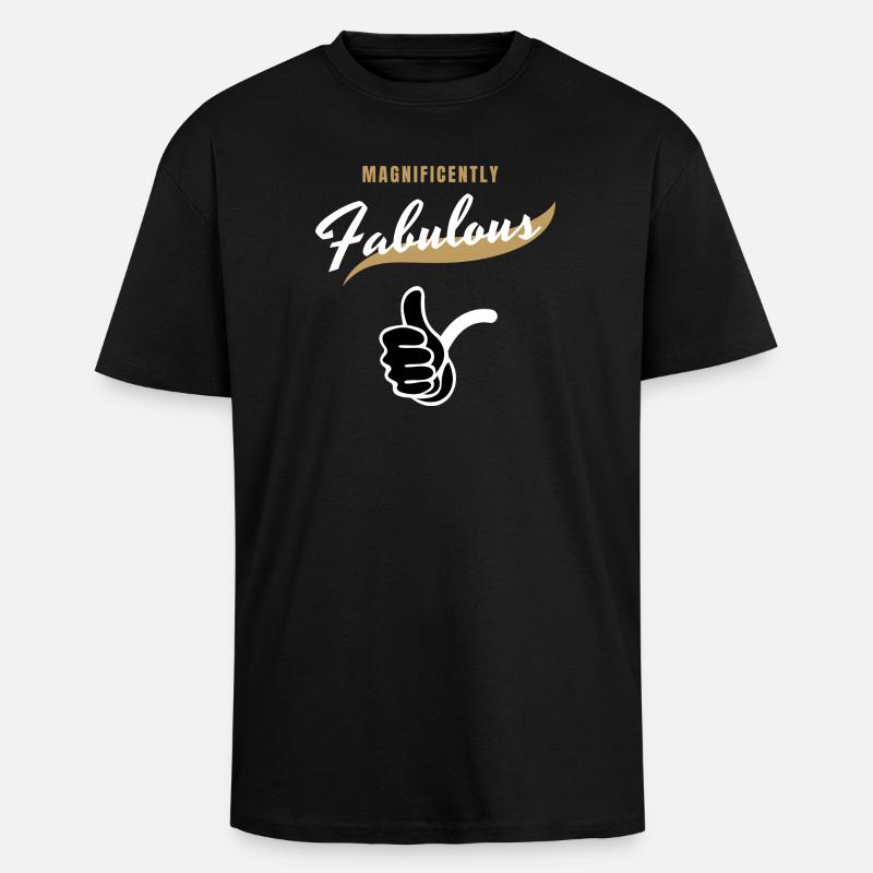 Fabuleux - T-shirt unisexe oversize épais - noir