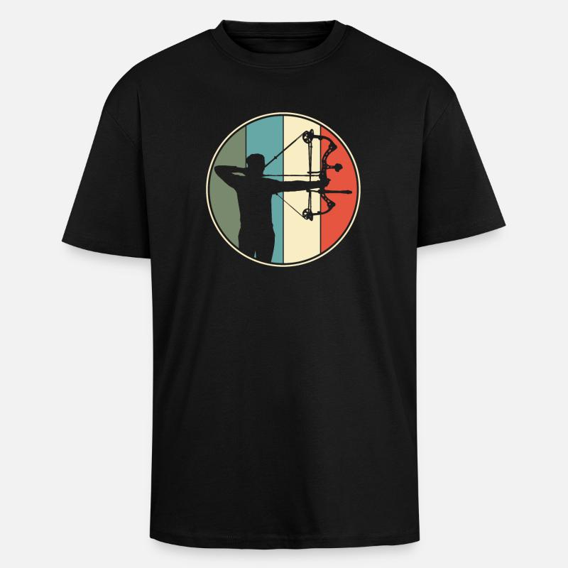 Archery Archery Retro - Unisex Oversized Heavyweight T-shirt - black