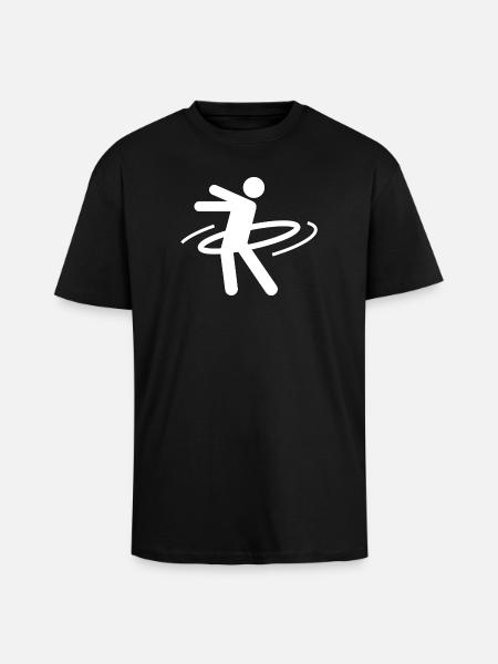 Hulahoop - T-shirt unisexe oversize épais - noir