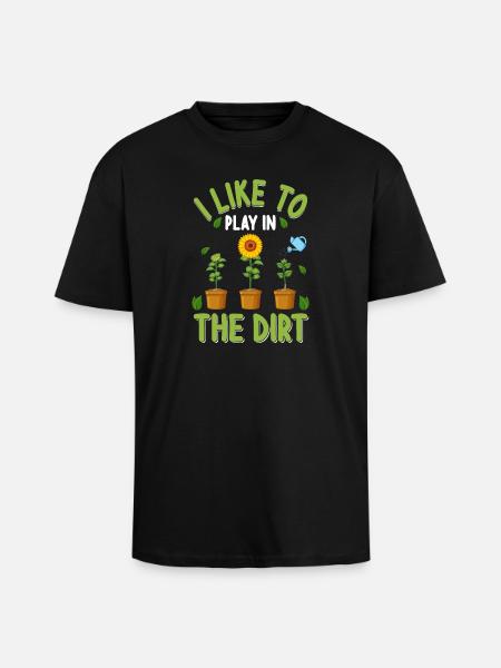 Gärtner Garten - Oversized Heavyweight Unisex T-Shirt - Schwarz